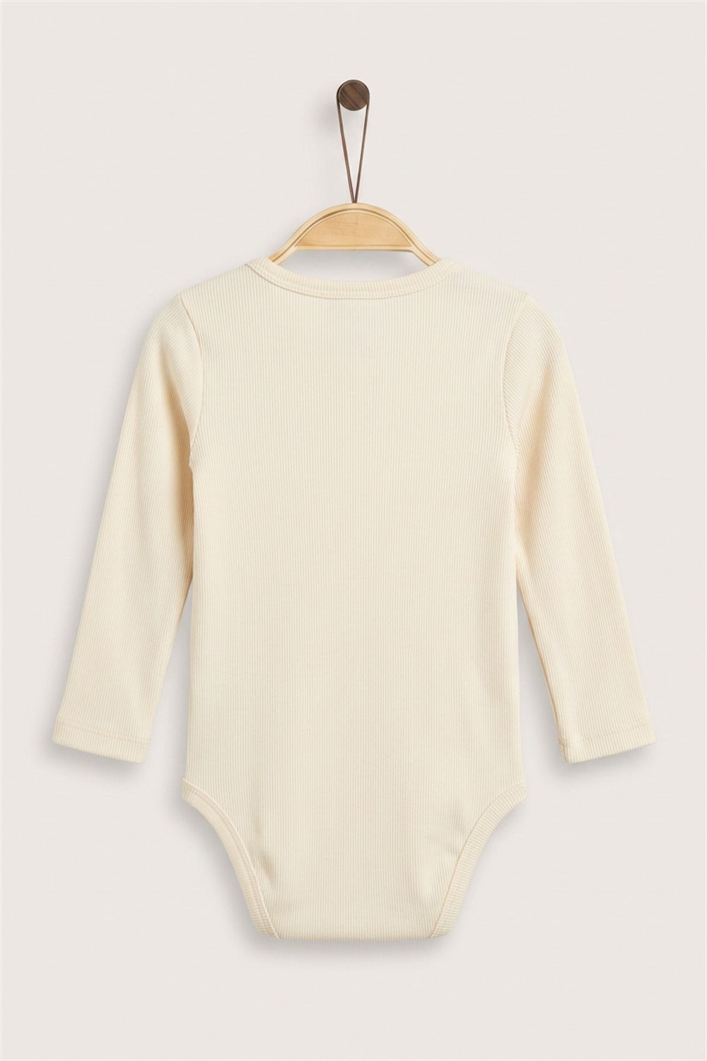 בגד גוף ריב שרוול ארוך - שמנת | פסטל בלו | תמונה 3