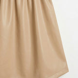 Chiffon leather skirt - beige