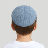 Deep-cut Kippah - Denim