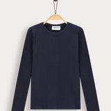 Ribbed school shirt - Navy