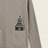 Hoodie with print - grey