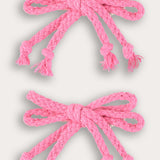Pair of mini braided hairpins - pink