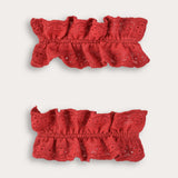 Pair of cotton pins - red