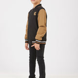 Sporty jacket with lining - black