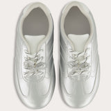 Flat sneakers - silver