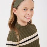 Corduroy Hair Bow - Olive