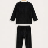 Doll Print Pajama Set - Unisex - Black