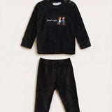 Doll Print Pajama Set - Unisex - Black