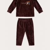 Pajama Set with Doll Print - Unisex - Red