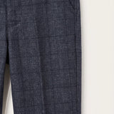 Stretch Plaid Pants - Blue