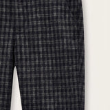 Stretchy plaid pants - blue