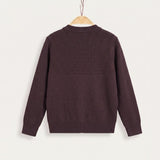 Knitted Mix Cardigan - Brown