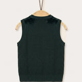 Knitted Combination Vest - Green