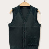 Knitted Combination Vest - Green