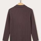 Cardigan - Knitted blazer - Brown