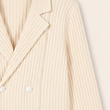 Cardigan - Knitted Blazer - Beige