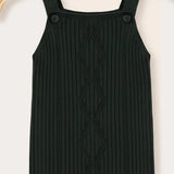 Knitted overall with a bodysuit - green