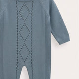 Knitted babygro - blue
