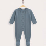 Knitted babygro - blue