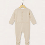 Knitted Footed Sleeper - Beige