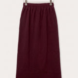 French Terry Skirt - Bordo Long