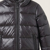 Puffy girls' coat - brown