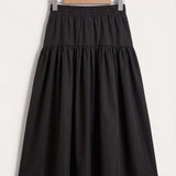 Long nylon skirt - black