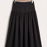 Long nylon skirt - black