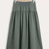 Long nylon skirt - green