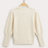 Floral Embroidered Sweater - Blue