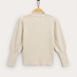Sweater with floral embroidery - brown