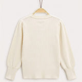 Sweater with floral embroidery - green