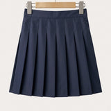 Pleated nylon skirt - blue