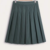 Pleated nylon skirt - green
