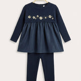 Nylon & Knit Baby Set - Blue