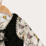 Set with sheepskin vest - green