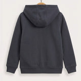 Colorful Fleece Hoodie - Black