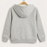 Colorful Fleece Hoodie - GRAY