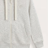 Colorful Fleece Hoodie - GRAY
