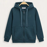 Colorful Fleece Hoodie - Red