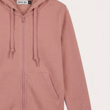 Colorful fleece hoodie - Pink