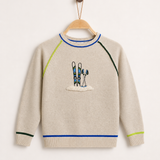 Colorful Fossil Sweater - Beige