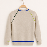 Colorful Fossil Sweater - Beige