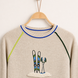 Colorful Fossil Sweater - Beige