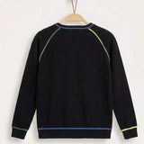 Colorful Phosphor Sweater - Black-small art