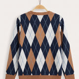 Argyle sweater - brown