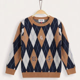 Argyle sweater - brown
