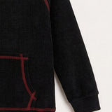 Corduroy Knit Sweatshirt - Black