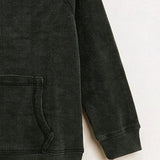 Knitted Corduroy Sweatshirt - Dark Green