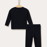 Baby Boys Knit Set - Black
